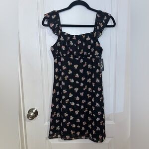 Girls Art Class Black Floral Dress Sz XXL (16/18)